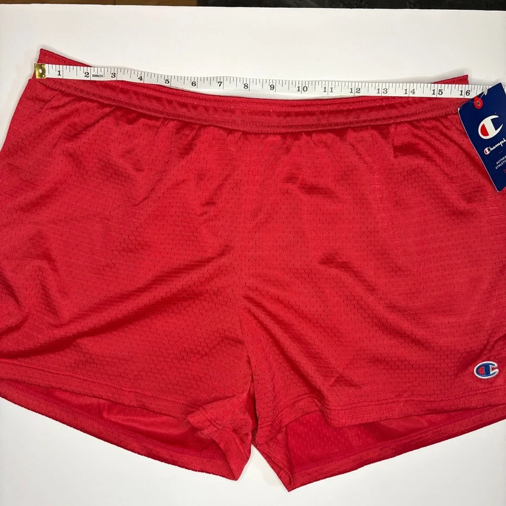 New Champion Red Athletic Mesh Shorts